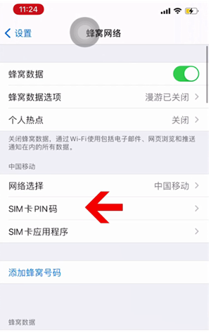 瓯海苹果14维修网分享如何给iPhone14的SIM卡设置密码 