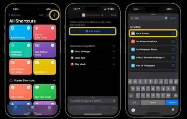 瓯海苹果14锁屏维修店分享iPhone14升级iOS16.4后如何创建锁屏快捷方式 